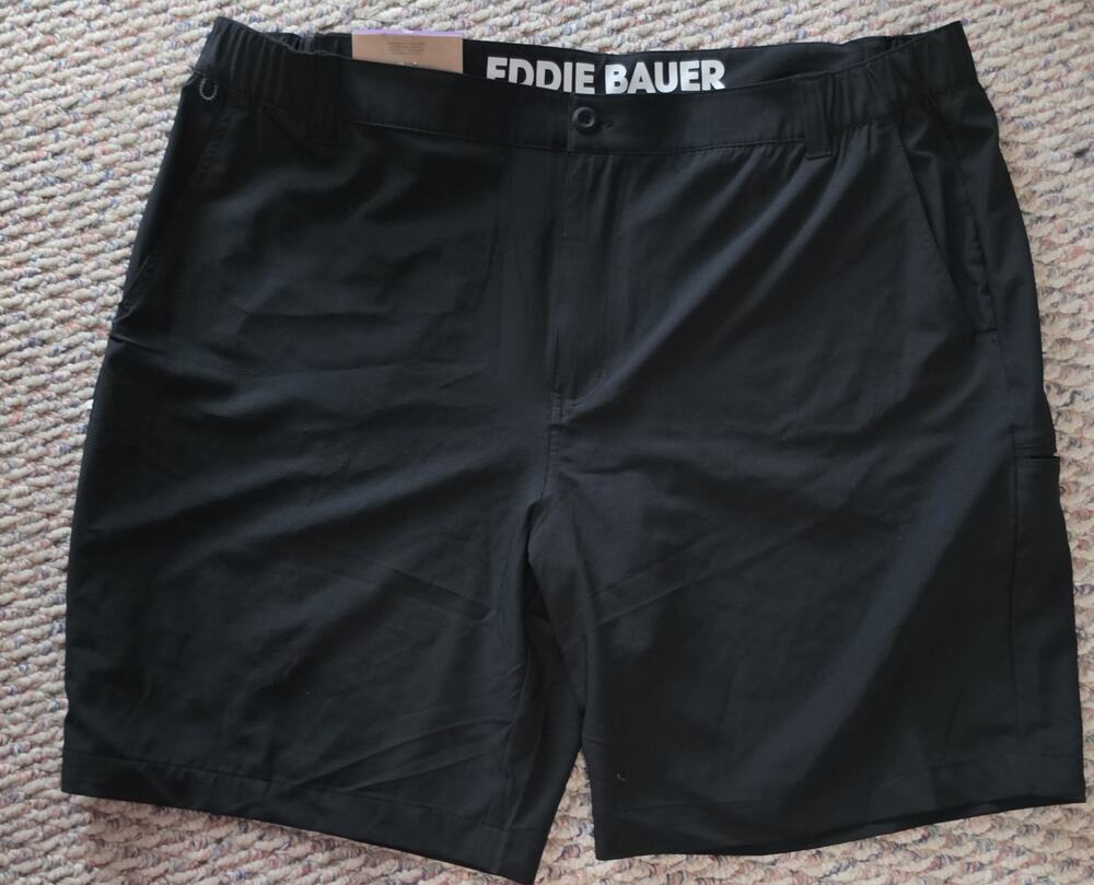 Eddie Bauer Men's Performance Tech Shorts NWT Size XXL Black